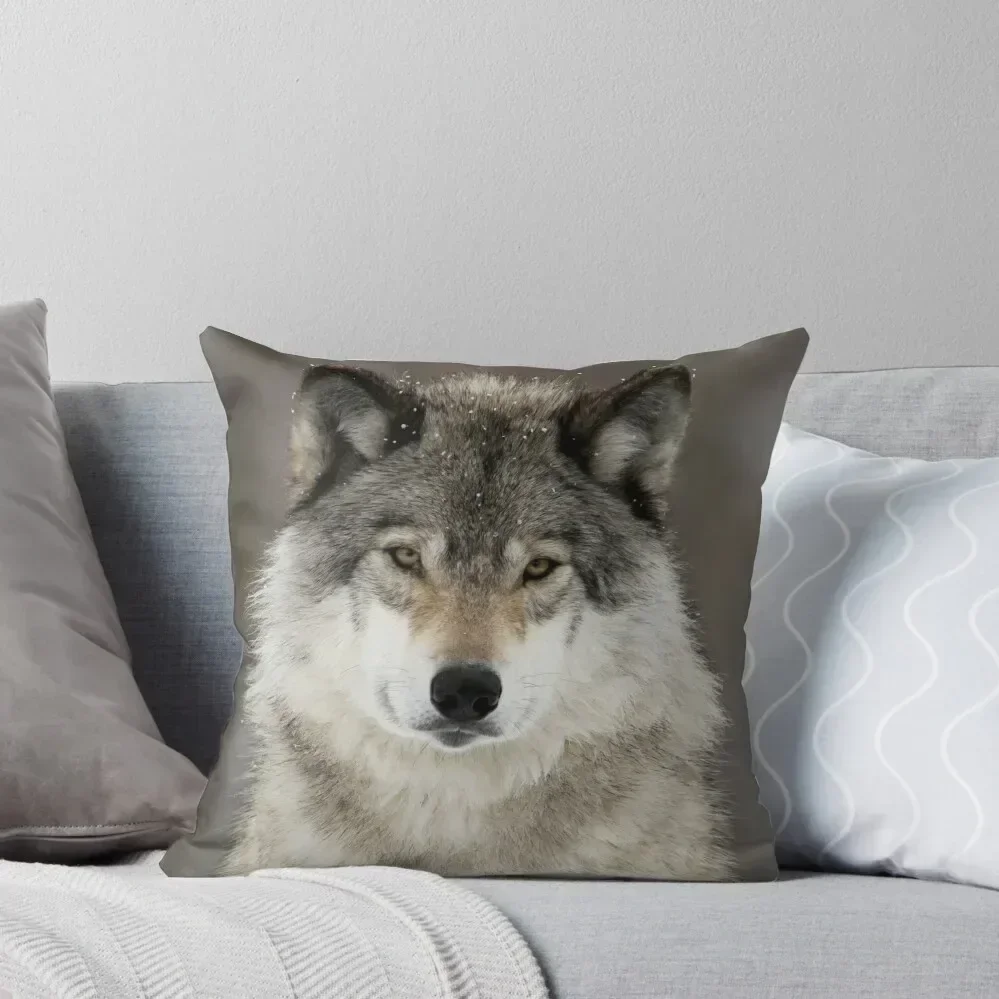 

Winter Wolf Throw Pillow Rectangular Cushion Cover ornamental pillows Throw Pillow pillow