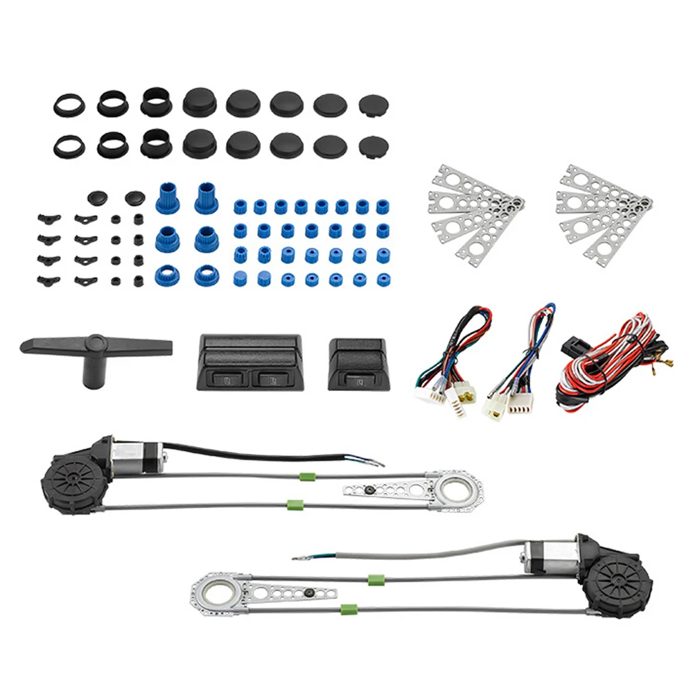 

12V Universal Electric Power Window Lift Regulator Conversion Kit for 2 Door Pickup SUV Truck Van Car
