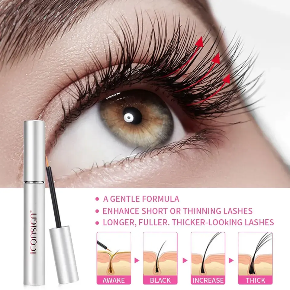 Eyelash Growth Serum Natural Lash Serum for Eyelash Growth and Thickness Eyelash Serum Thicker Lashes Brows Lash Growth Serum