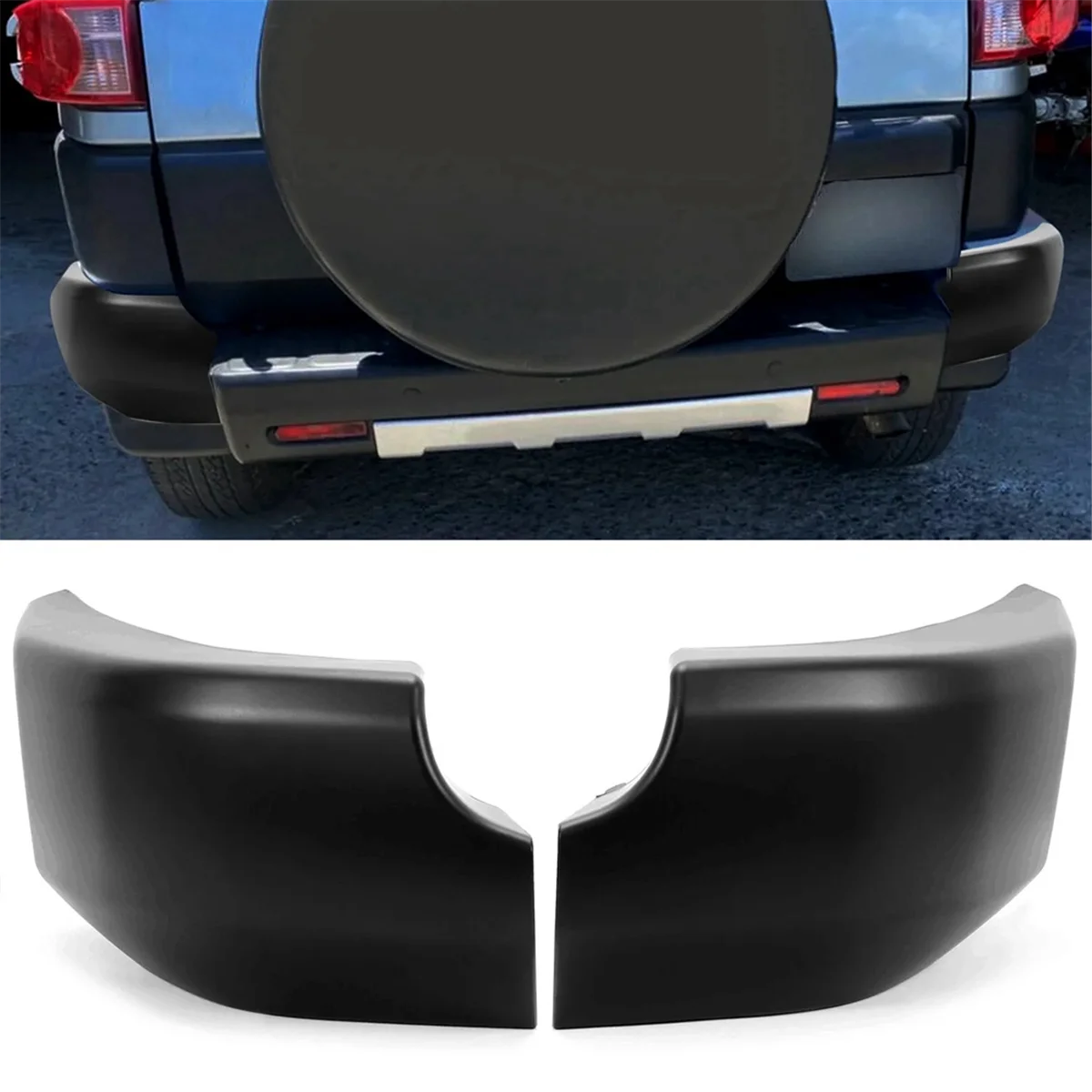 For Toyota FJ Cruiser 2007-2014 Car Rear Corner Bumper End Cap Pad LH & RH 52463-35021 52462-35021