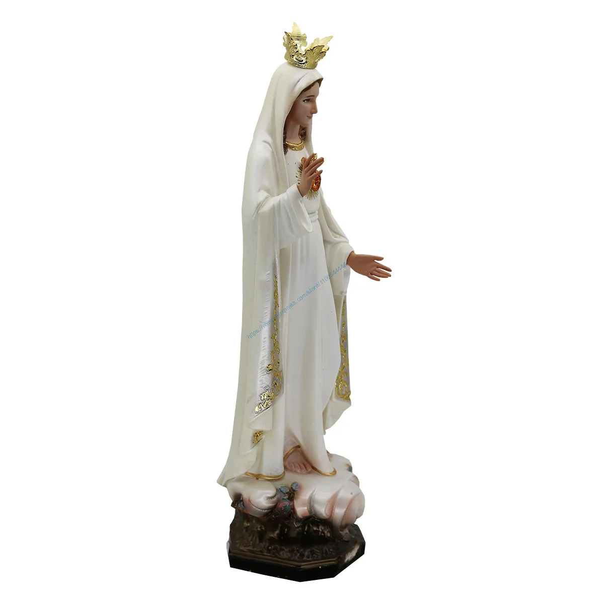 Virgin Mary Statue, Pray Holy Sculpture, Church Ornament, Catholic Gifts, Height 43cm