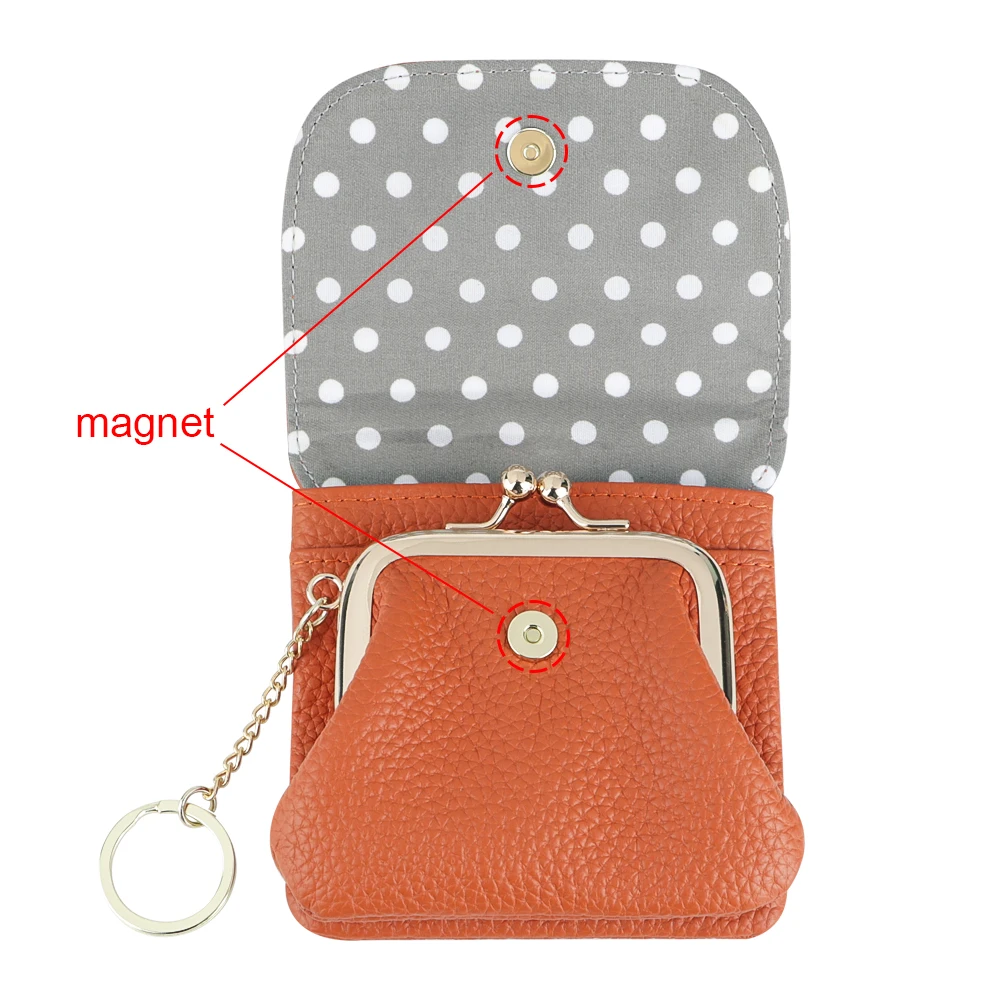 Royal Bagger Monedero con bloqueo RFID y tarjetero para mujer - Kiss Lock Bolsa de almacenamiento de cuero genuino 2644