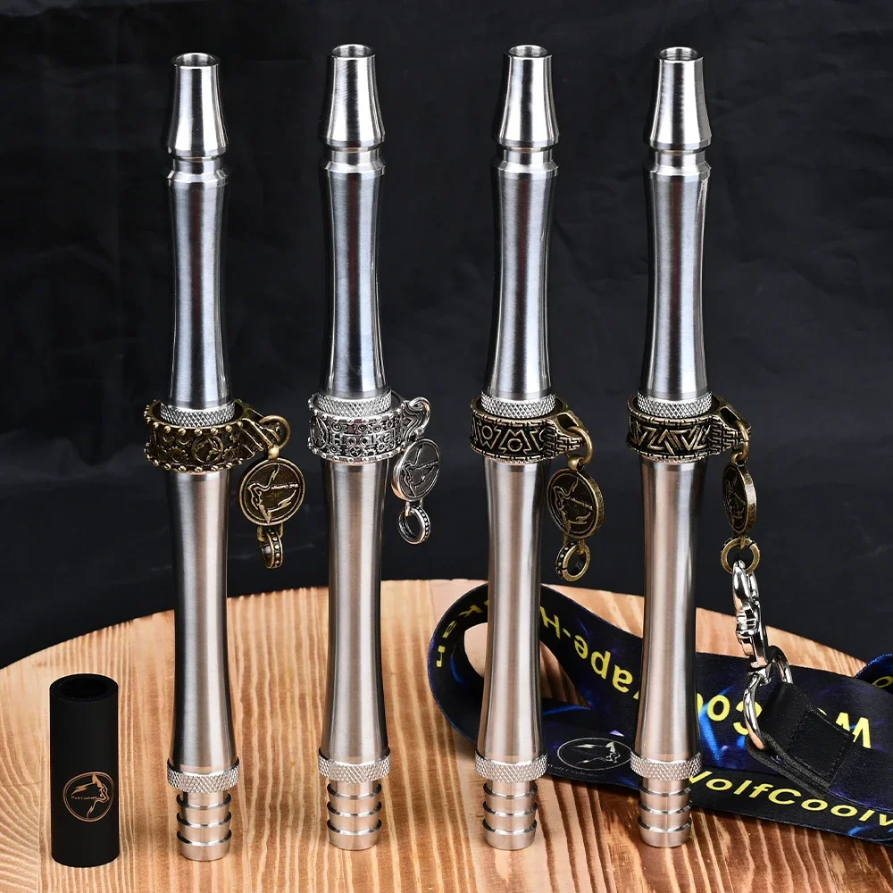 Wolfcoolvape-hookah design Hookah Pipe Mouthpieces 304SS material extended version, metal extended hookah shisha mouthpieces