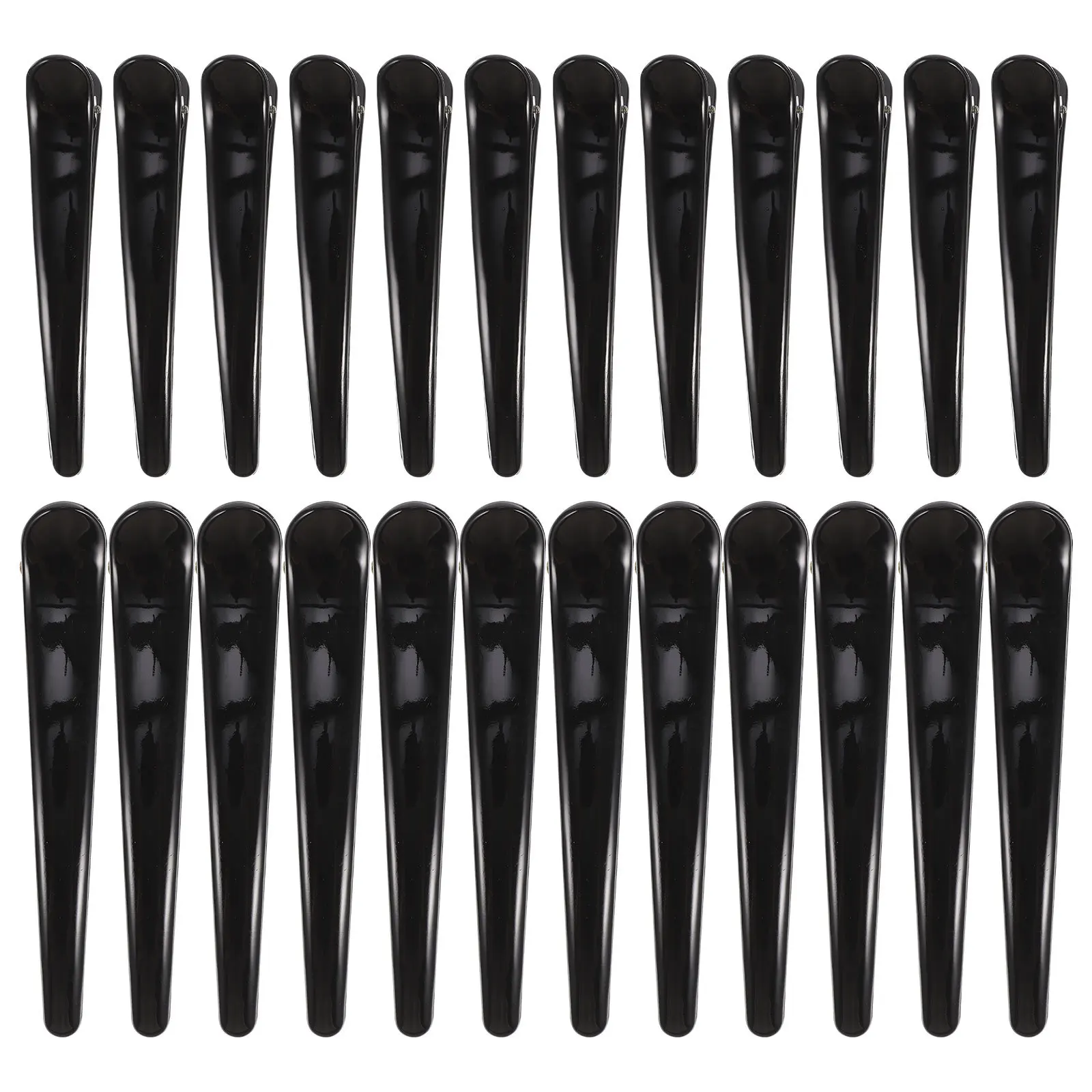 

24Pcs Duck Teeth Hair Clips Black Durable Billed Hair Barrettes for Hairdressing Styling Curl Clips for Women Girls