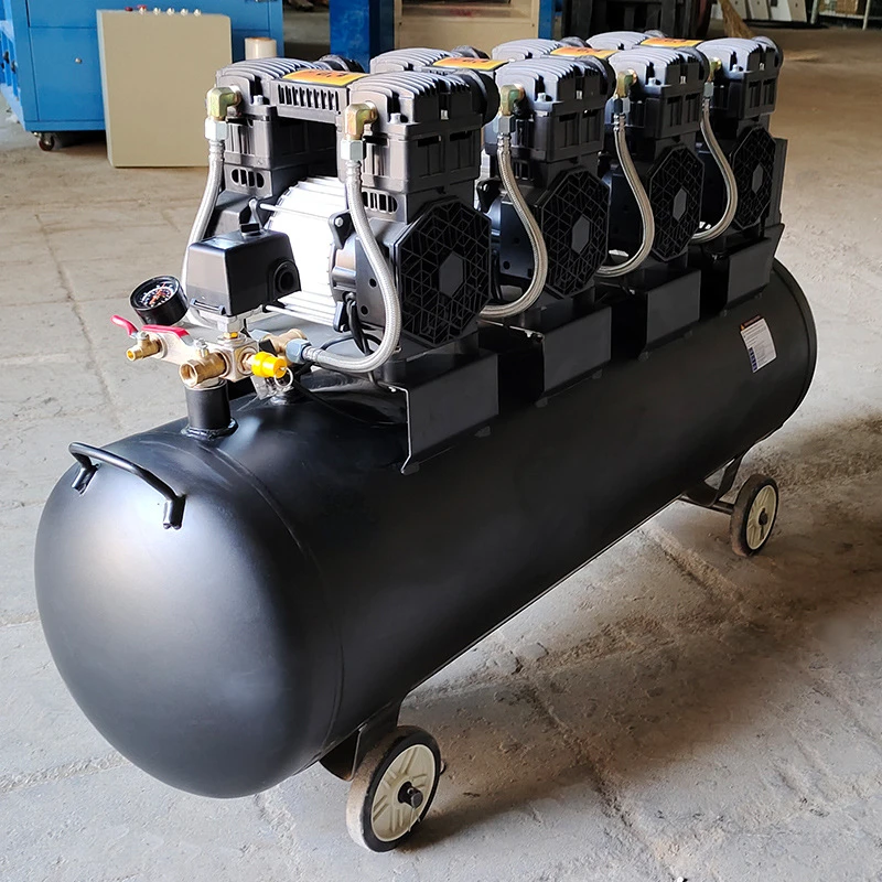 Two-Three-Phase Electric Mute Air Pump Oil-Free Air Compressor High-Pressure Air Pump Paint Woodworking