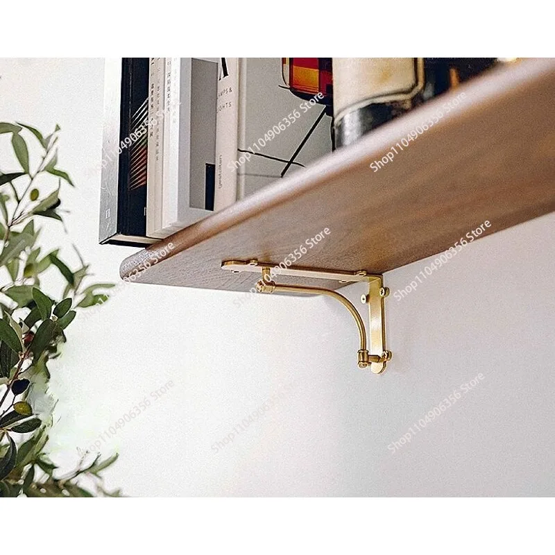 for Supports Heavy Duty Shelf Hardware Organizer Brackets Accessories Vintage Brass Shelf Brackets Industrial Triangle