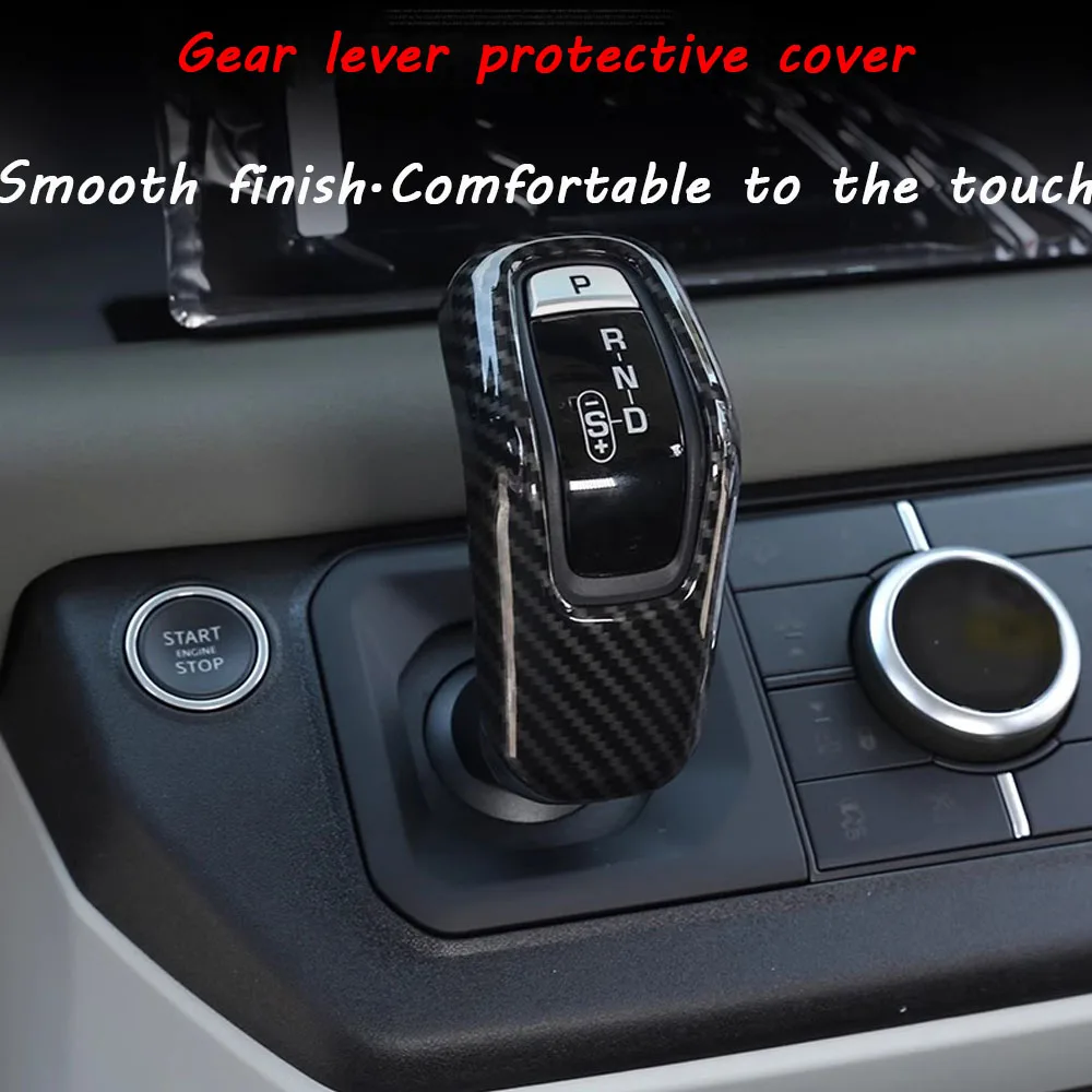 

Car Interiors ABS Carbon Fiber Gear Shift Knob Cover Fit For Land Rover Defender 90/110/130 L663 2020 2021 2022 2023 2024 252026
