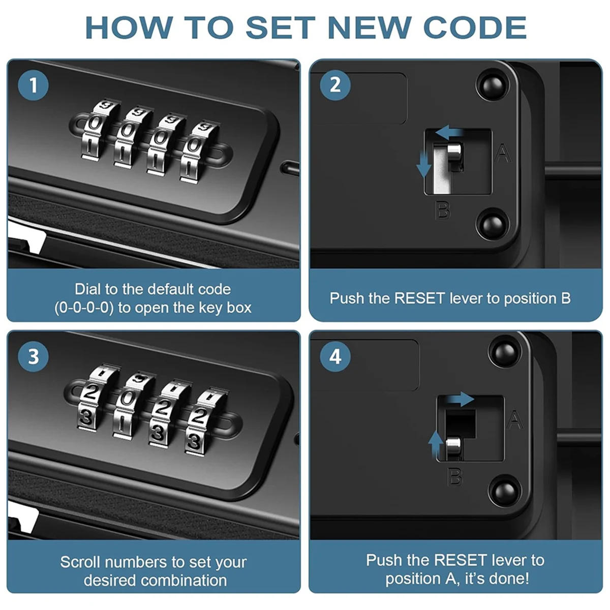 

PA-Portable Waterproof Mini Safe, Beach Travel Safe, Combination Safe Anti-Theft Lock Box with Detachable Wire