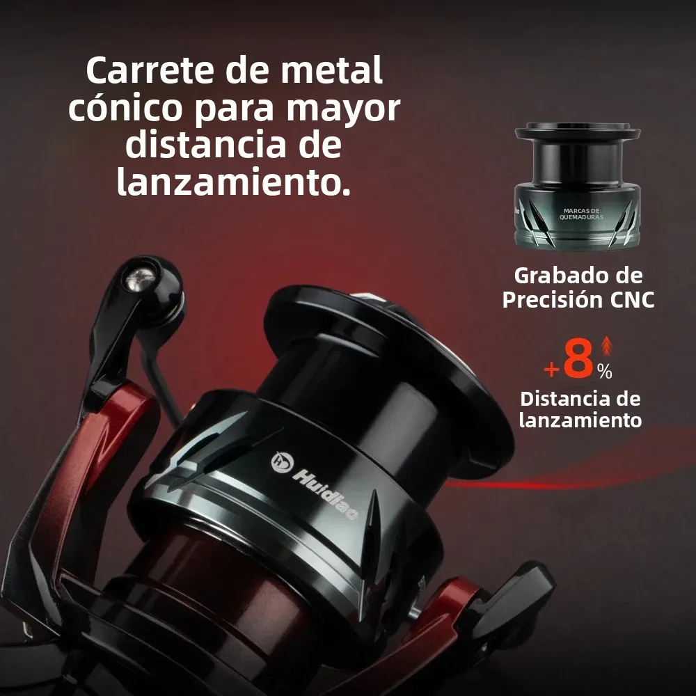 Huidiao Carrete de Pesca Giratorio 2500/3000 – Doble Blindaje - imagen 2