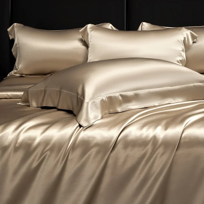 2026 New Ultra Heavyweight 100% Mulberry Silk Duvet Cover Pala King 120x98 inch Grade 6A Double Cocoon