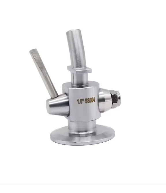 Three clip 50.5mm ring 304 stainless steel sanitary sampling valve for beer homemade fermentation extract sampling