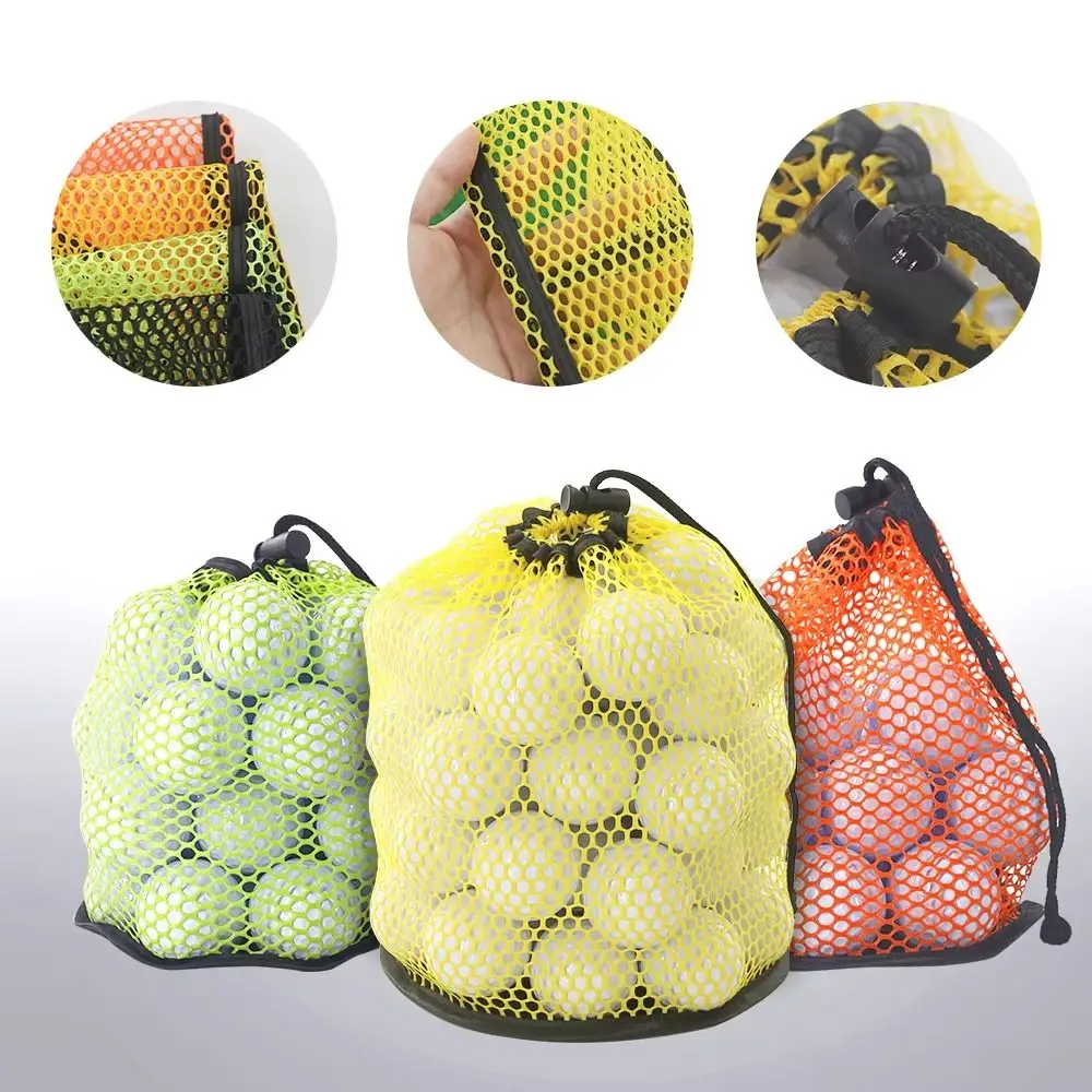 Drawstring Pouch Golf Ball Bag Hold 12/25/50 Balls Nylon Material Golf Ball Organizer Convenient Carry Case Golf Ball Mesh Bag