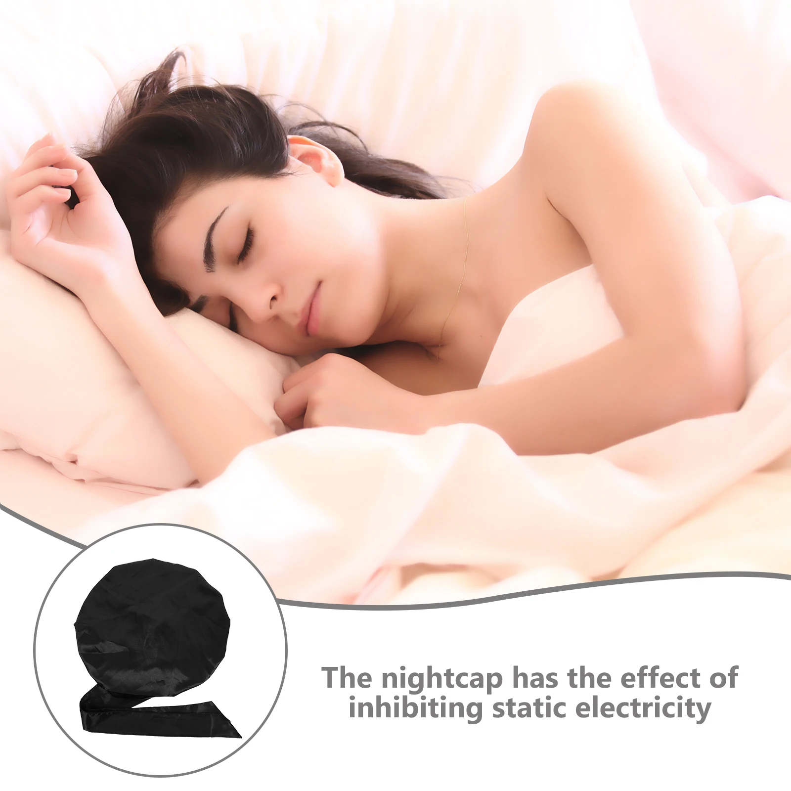 

Delicate Satin Sleep Bonnet Comfortable Hair Cover For Night Use Maternity and Home Accessory