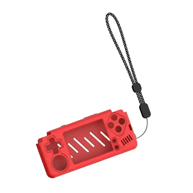 A34T Silicone Case For Miyoo A30, Drop-Proof Shockproof Protective Cover for Game Console, Soft Silicone Red