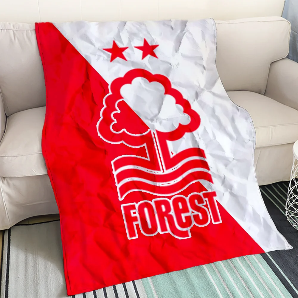 N-Nottingham Forest F.CS Bed Blanket Football Sofa Blankets and Blankets for Decorative Sofa Bedspreads and Coverlets Halloween