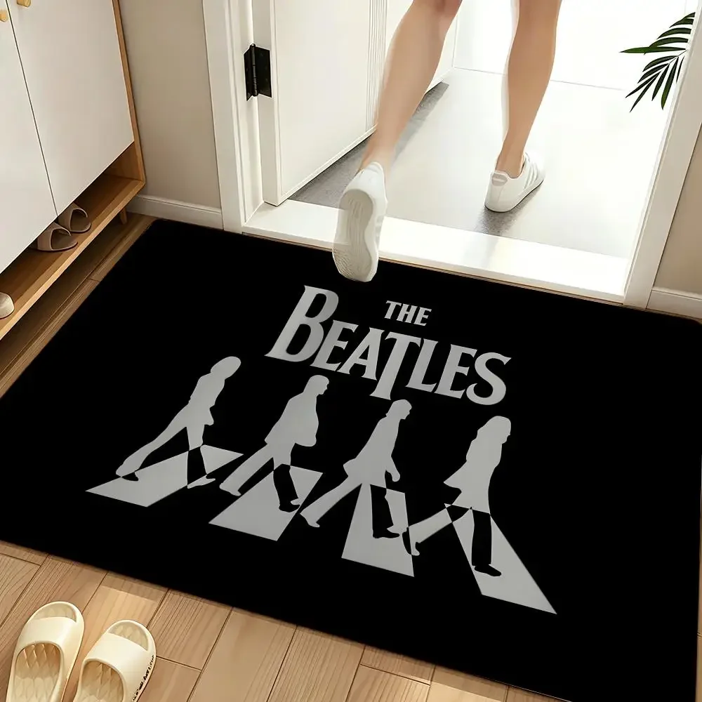 Band T-The B-Beatles Floor Mat Soft Flannel Floor Mat  Suitable for Entryways, Living Rooms, Bedrooms, and Bathrooms