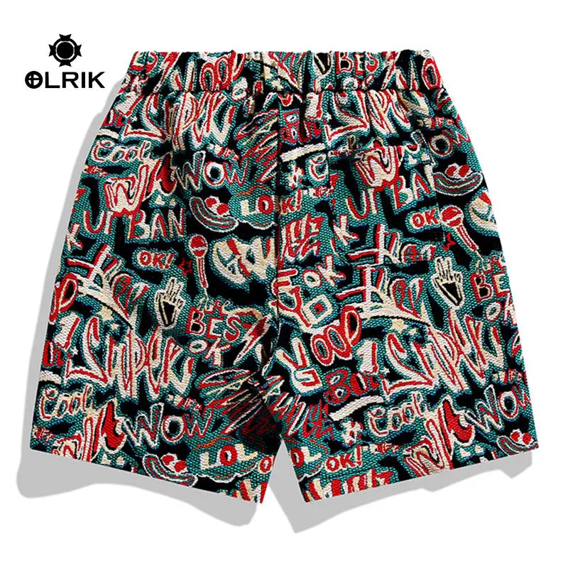 Versatile beach casual shorts retro trendy brand drawstring sports five-point pants men's