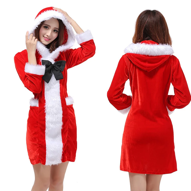 

Christmas Costume Cute Girl Nightclub Party Costume Stage Performance Suit Dress Elk Women Santa Claus Role Play 2025