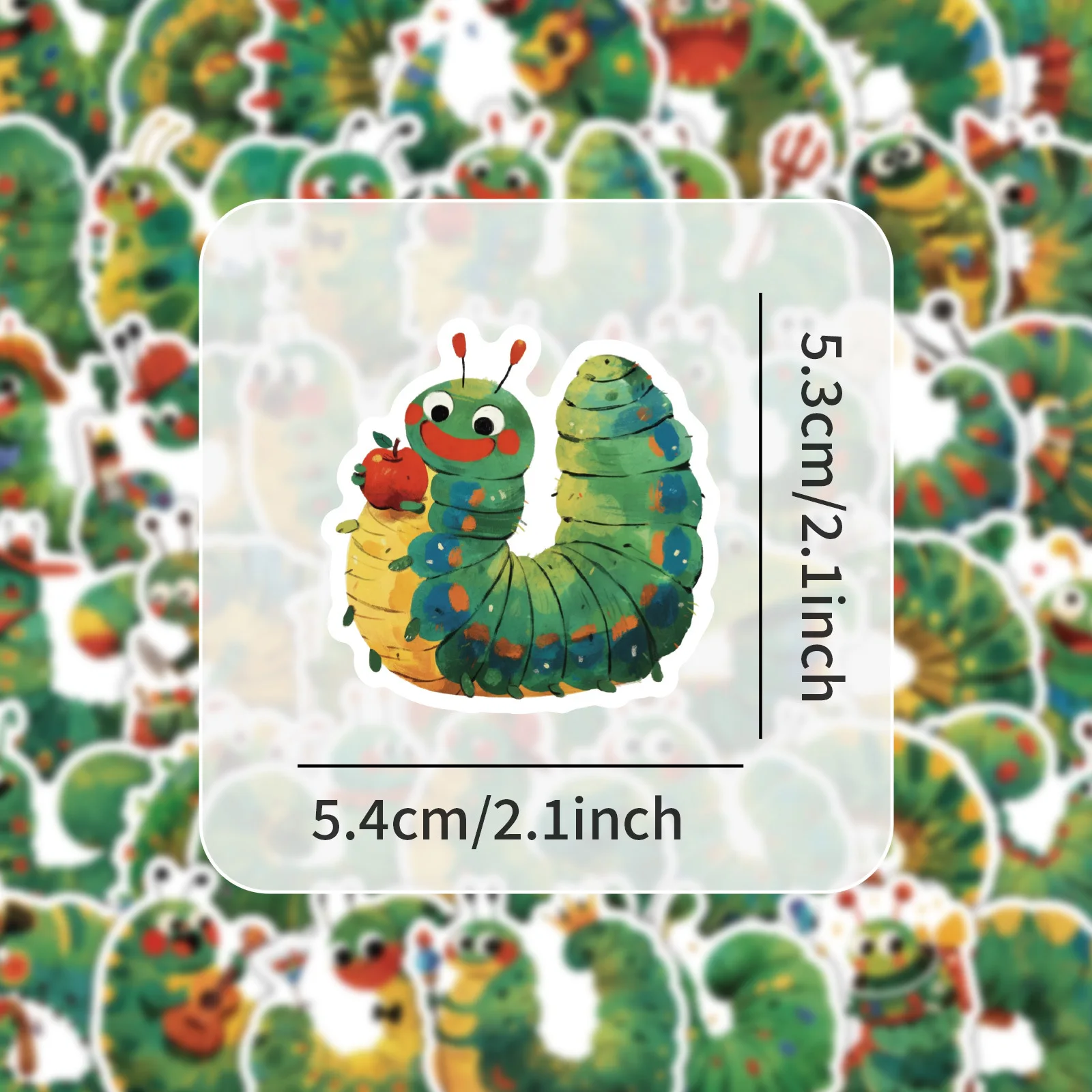 

10/30/50PCS Cartoon Caterpillar Insect Funny Meme Sticker Notebook Refrigerator Luggage Diary DIY Decorative Decal Kids Toy