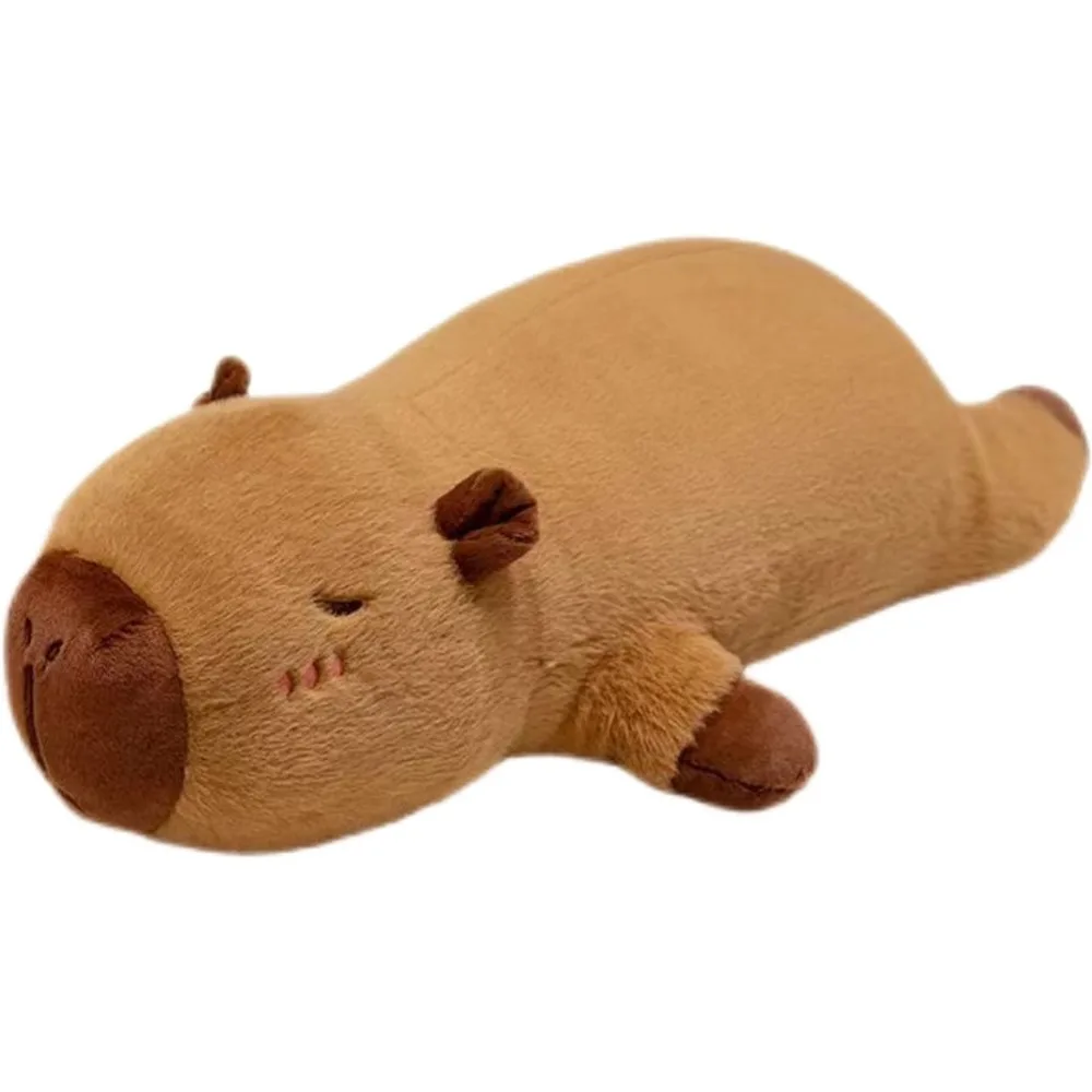 50/70/90cm Cute Stuffed Capybara Plush Toy Giant Bed Long Pillow Creative Sleep Rectangle Cushion Home Decor