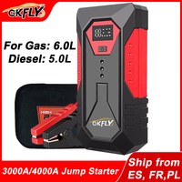 GKFLY 3000A/4000A Car Jump Starter Power Bank Petrol Diesel Car Battery Charger Starting For Auto Battery Booster to Start Car