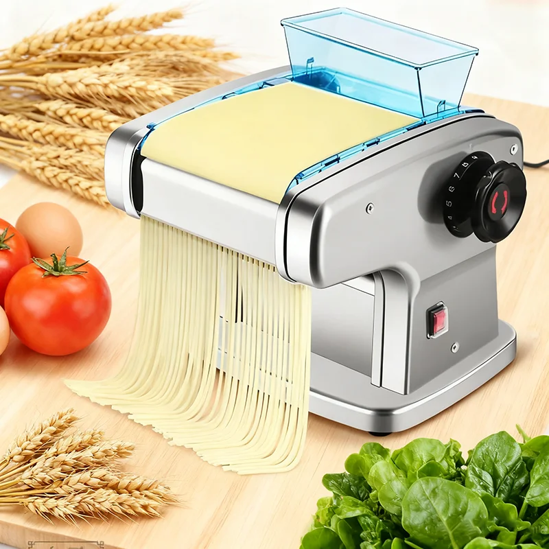 

Automatic Electric Noodle Maker Machine Stainless Steel 9 Thickness Settings Multifunction for Various Pasta Making Home Kitchen