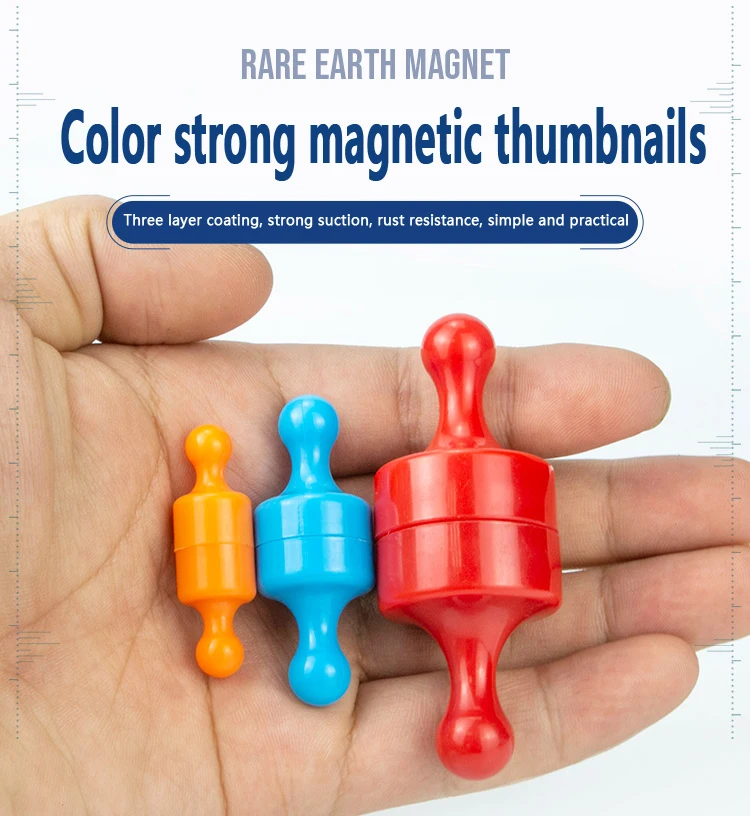 10 Pcs Fridge Magnets Super Strong Magnets Neodymium Magnet Pushpins Sucker Thumbtack Magnetic Push Pin for Whiteboard