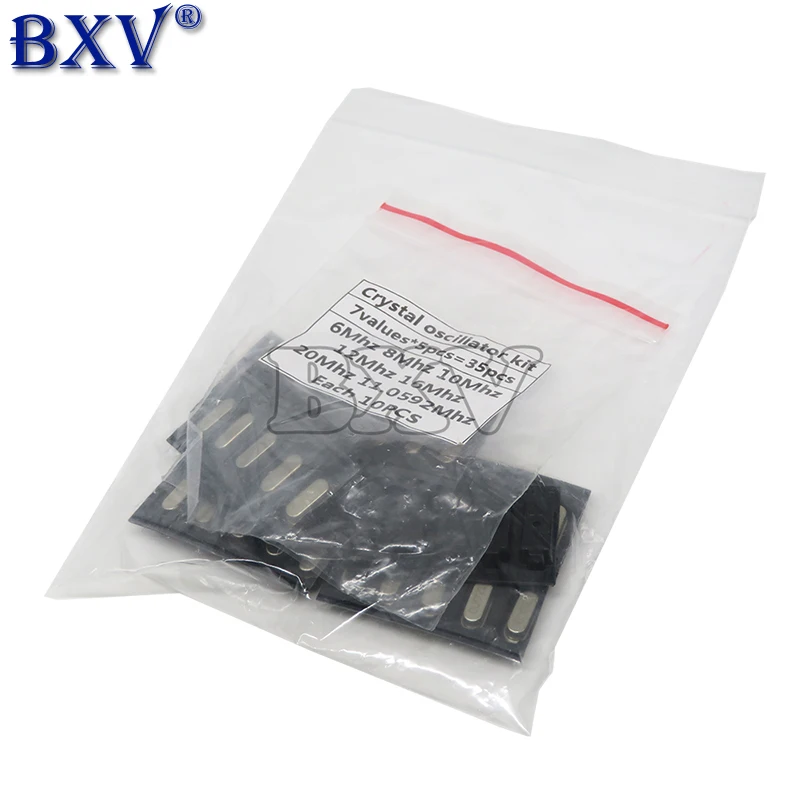 7kinds*5PCS=35PCS 49S-SMD SMD Crystals 6Mhz 8Mhz 10Mhz 12Mhz 16Mhz 20Mhz 11.0592Mhz Mhz 49SMD New Crystal Oscillator Kit