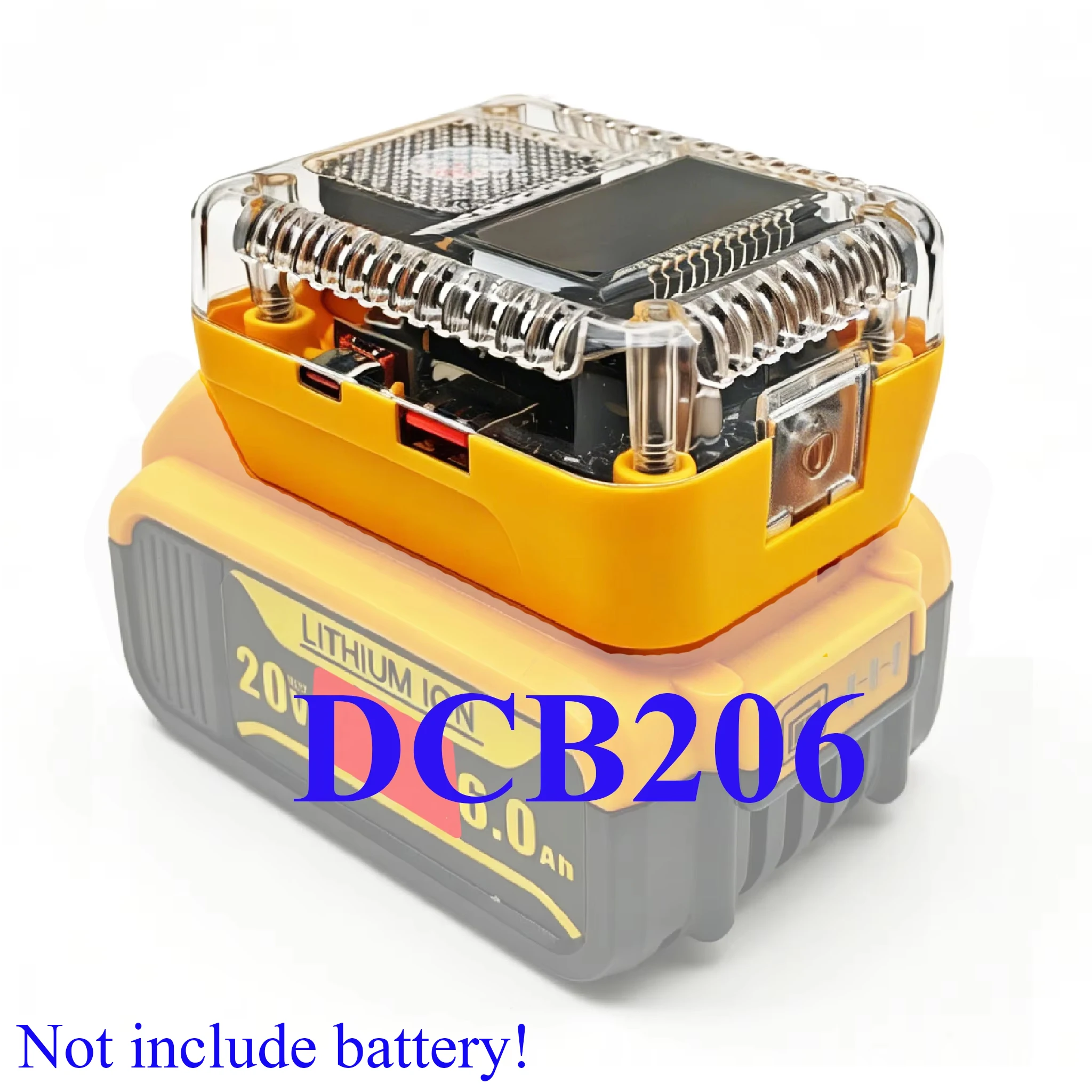 For Makita Lithium Battery For DeWalt For Milwaukee For M18 For Bosch Digital Display Adapter Converter Charger USB C Power Bank
