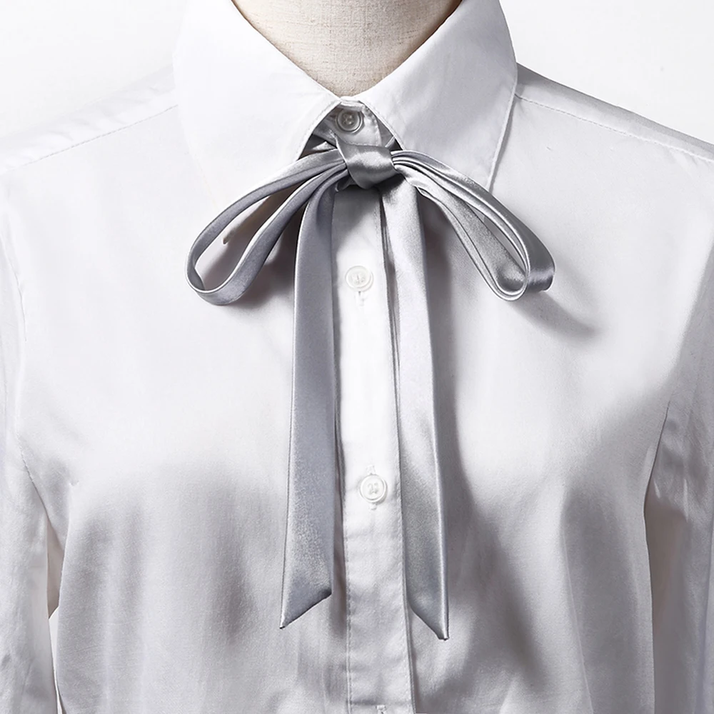Chic Lithe Costume Vintage Shirt Accessory Ribbon Bow Tie Ribbons Knot Satin Bowtie Cravat