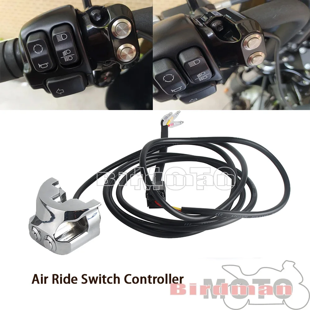 12V Motorcycle Controllers Switch Air Ride CNC Aluminum 1inch 25mm Handle Bar For Harley Dyna V-Rod Sportster w/AERO AERO-A