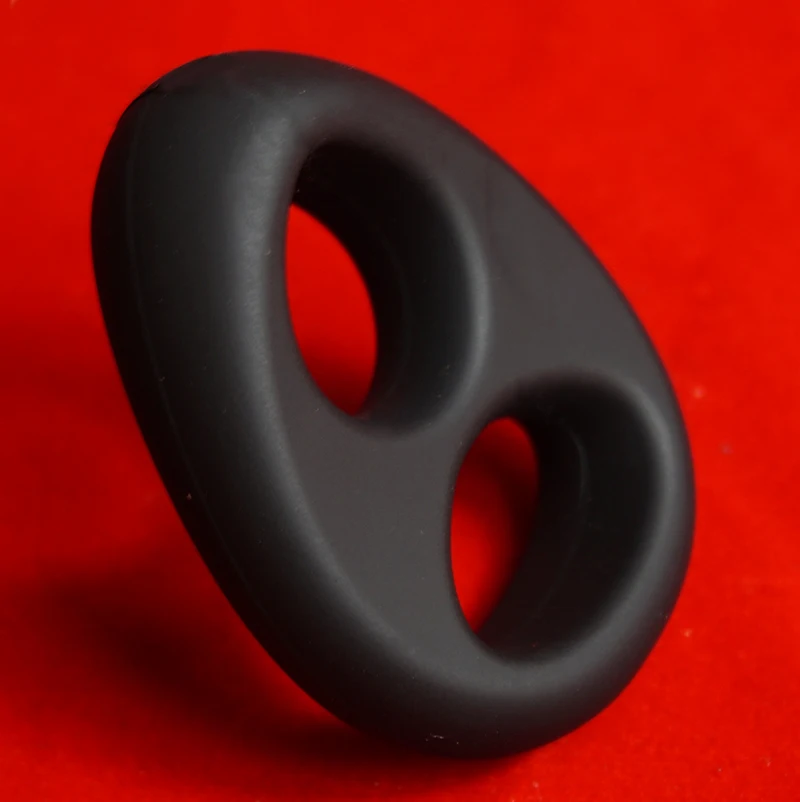 Anillo de escroto de doble orificio para hombres, restricción de flujo de sangre del pene para testículos, anillo de pene, estirador de bola retardante de eyaculación