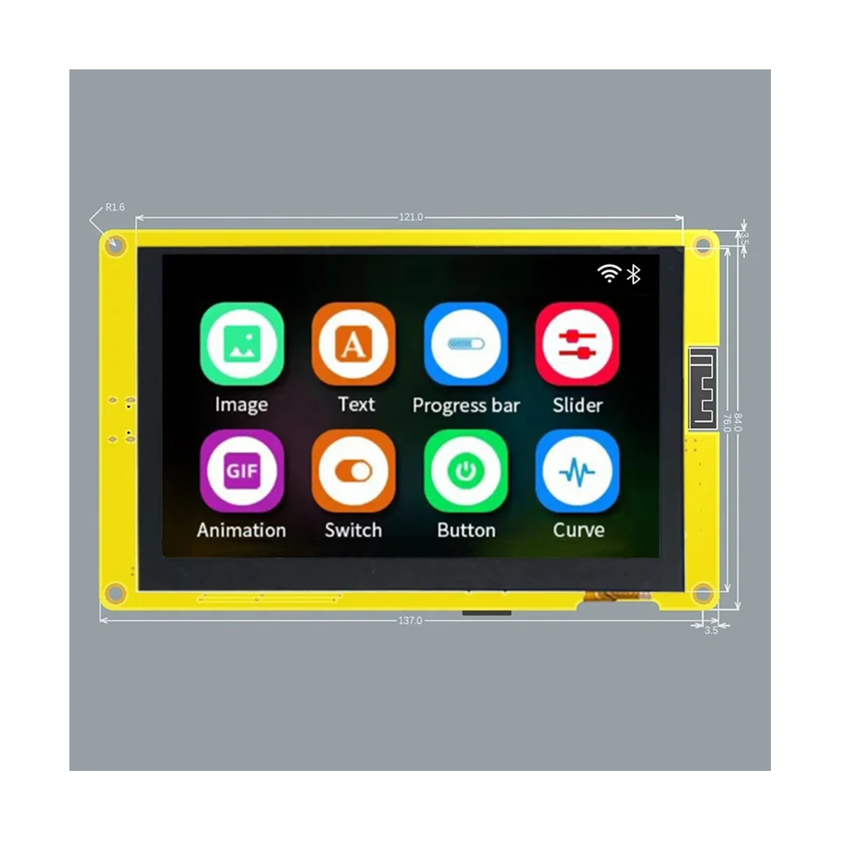 ESP32-S3 5-Inch IPS 800X480 RGB LCD TFT Display Module HMI 8M PSRAM 16M Flash WIFI BT Smart Display MCU (With Touch)