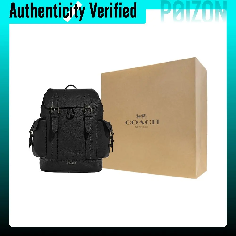 COACH Hudson Cow Leather Backpack Large Men's Black CR389-QBBK