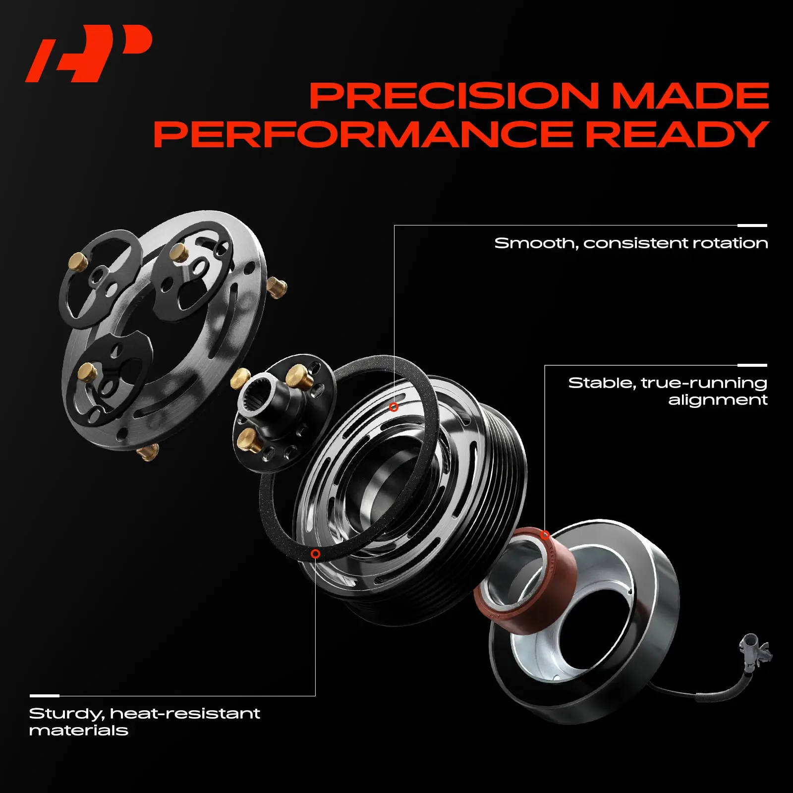 A-Premium AC Compressor Clutch Kit for BMW M3 2015-2017 335i 2012-2015 335i xDrive 2013-2015 335i GT xDrive 2014-2016