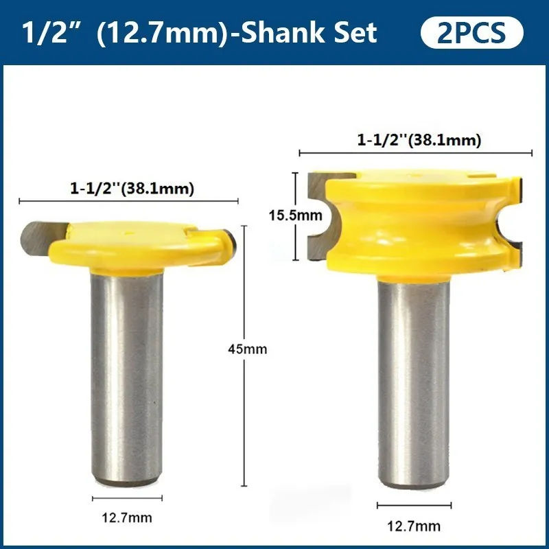 Hampton Kanu Joint Router Bit Set 1/4 "1/2" 8mm Schaft Hartmetall-schaftfräser Holzbearbeitung Zapfen Cutter Flöte und Perle Router Bit