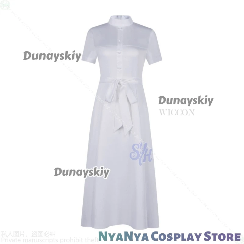 Oumi Shiori تأثيري جديد أنيمي هذا الوحش يريد أن أكلني disfraz فستان أبيض طويل Kawaii لطيف لوليتا طويل 150 سنتيمتر الباروكات هالوين