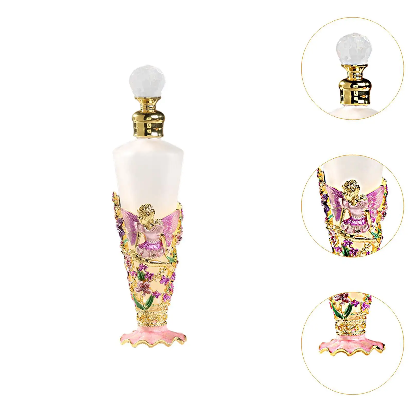Vintage Glass Perfume Bottles Portable 25ml Essential Oil Bottle Decorative Fancy Refillable for Women Girls Wedding Favors