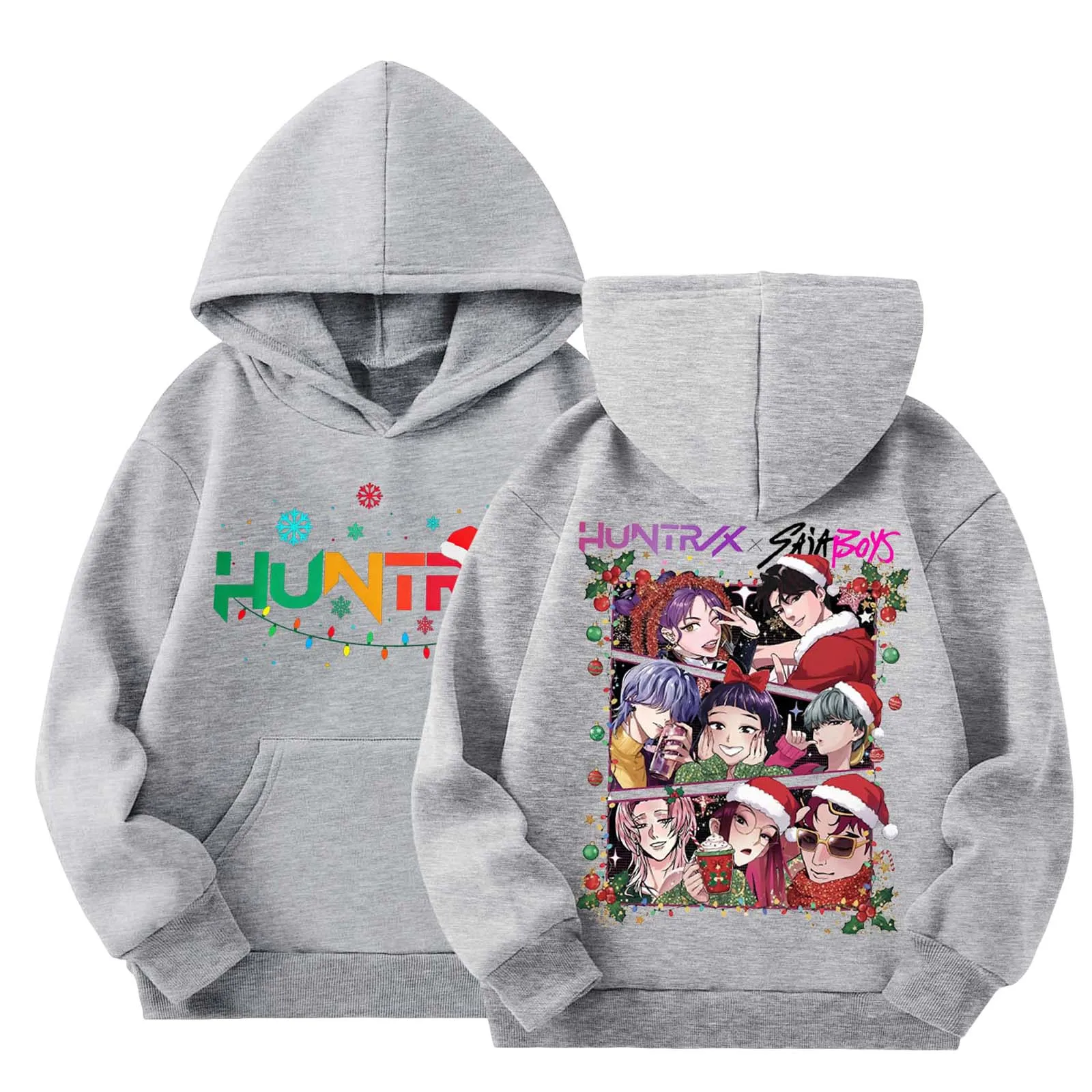 

2025 Fashion Hoodie For Girls Cute Graphic Hooded Sweatshirts Casual Kids Clothes Tops With Pockets K-Pop Demon Hunters 어린이 가을옷