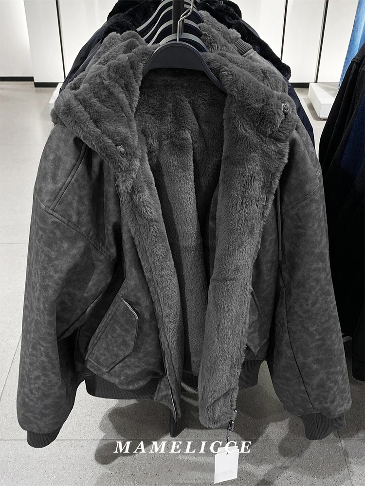 

MAMELICCE, оригинальный дизайн, двусторонняя куртка с капюшоном, двусторонняя одежда, мужские зимние стеганые куртки, пальто высокого качества, мужская куртка