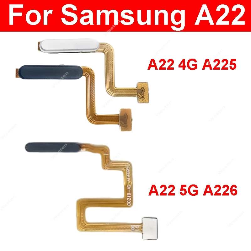 Fingerprint Sensor Touch ID Connector Flex Cable With Power Button For Samsung Galaxy A22 4G 5G A225 A226 Replacement Parts