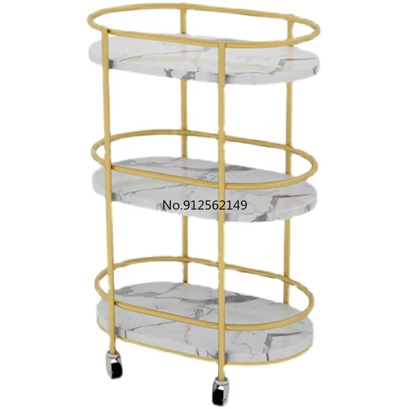 

Beauty salon trolley marble texture tool cart nail salon mobile cosmetics multi-functional storage shelf salon furniture 트롤리