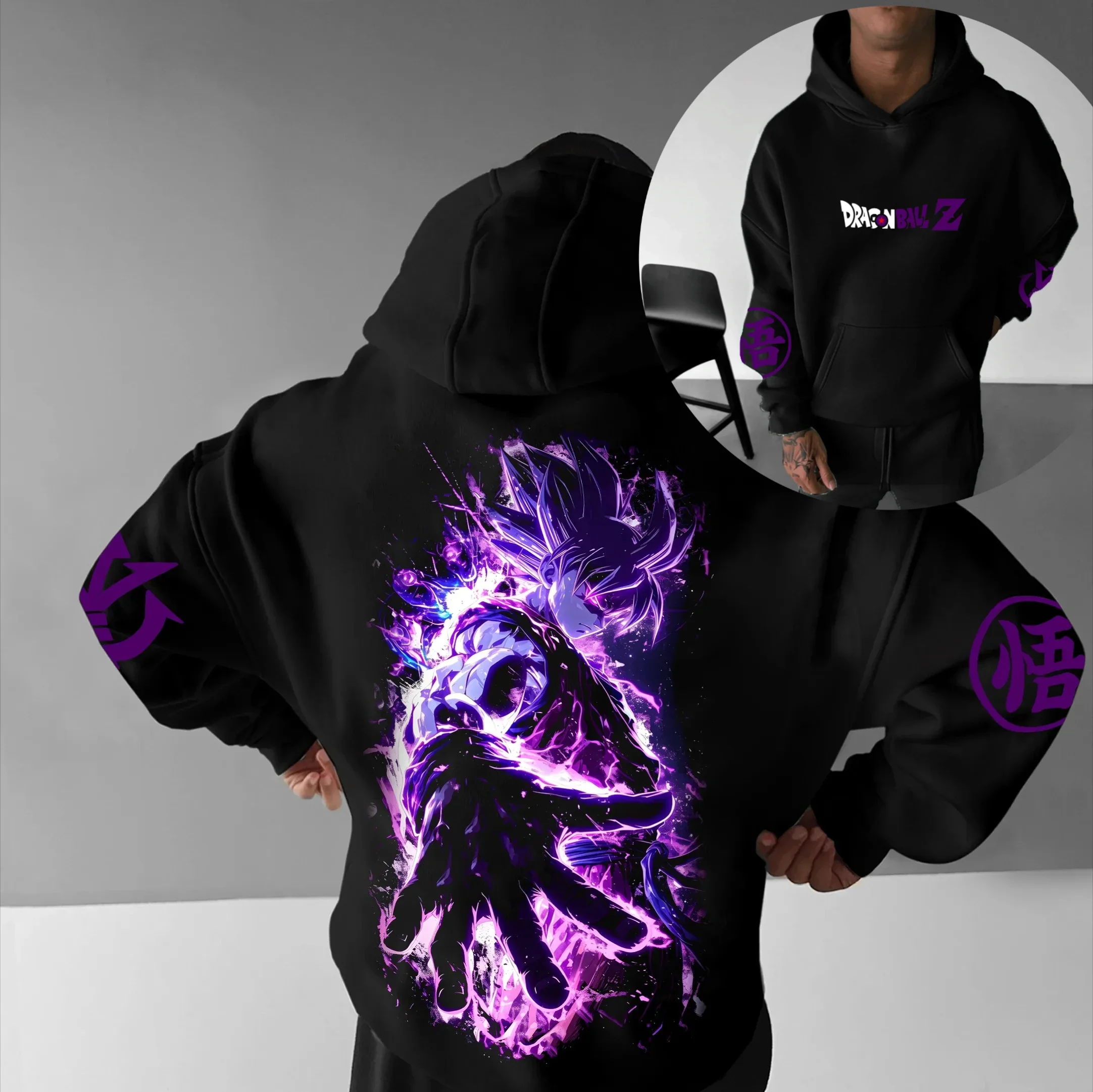 

Одежда для родителей и детей Dragon Ball, осенне-зимняя японская толстовка с капюшоном Hotblooded Animation, классический мужской и женский топ