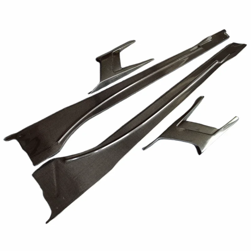 For  I8 upgrade Tc style carbon fiber side skirts 4-piece body kit Front bumper edge Rear spoiler Rear diffuser