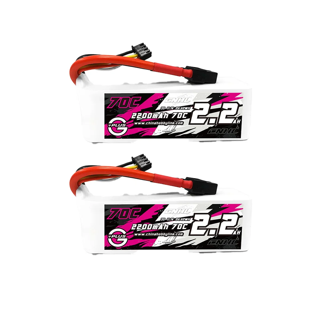

2PCS CNHL G+Plus 2200mAh 11.1V 3S 70C Lipo Battery with XT60 Plug For FPV Drone Airplane Car Truck Graphene Boat RC Model Parts