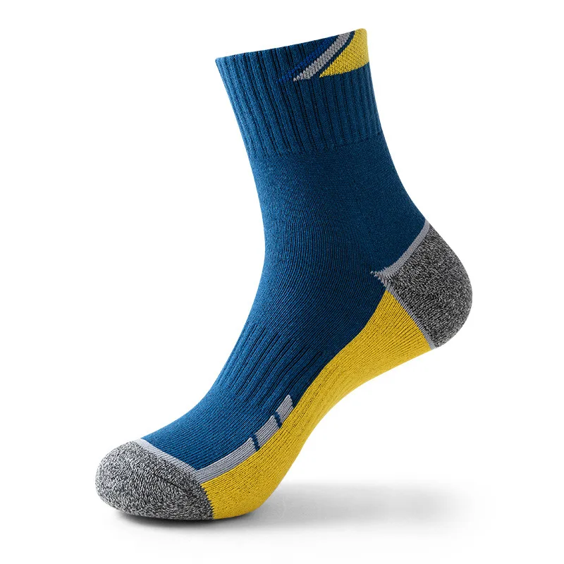 Cotton Socks Professional Men\'s Tennis Towel Bottom Sports Color Matching Elite Tube Business Running Basketball Socks Thickened