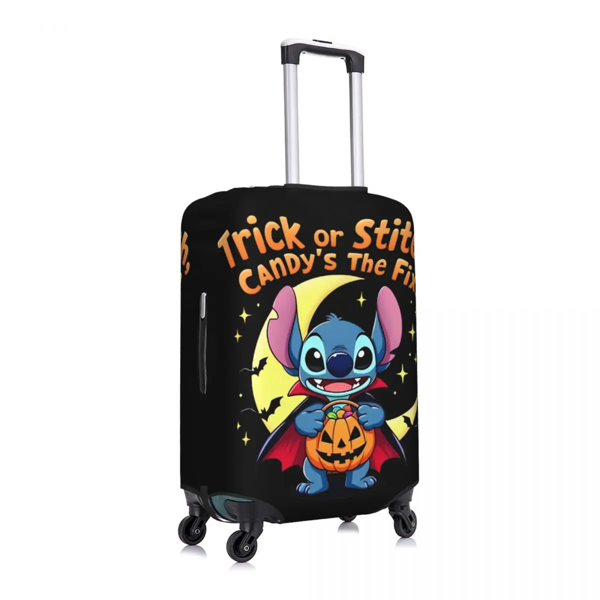 Trick Or Treat With Halloween Stitch In Spooky Autumn Season Suitcase Cover Vacation Business Fun Luggage Case Protector