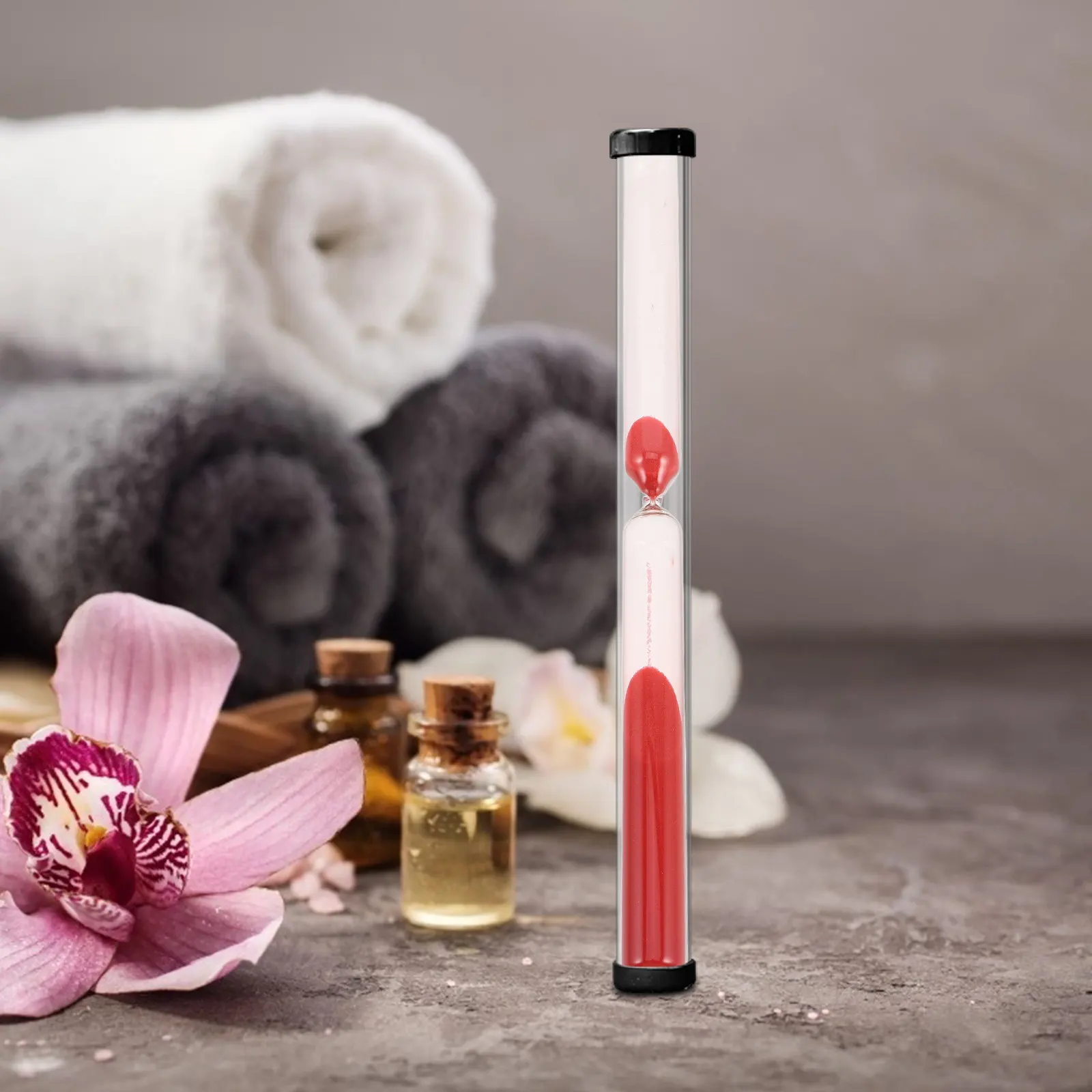 2Pcs Stylish Sauna Hourglass Sand Timer 15 Min High Temp Resistant Wall Decor for Bathroom Spa Aromatherapy Time Management