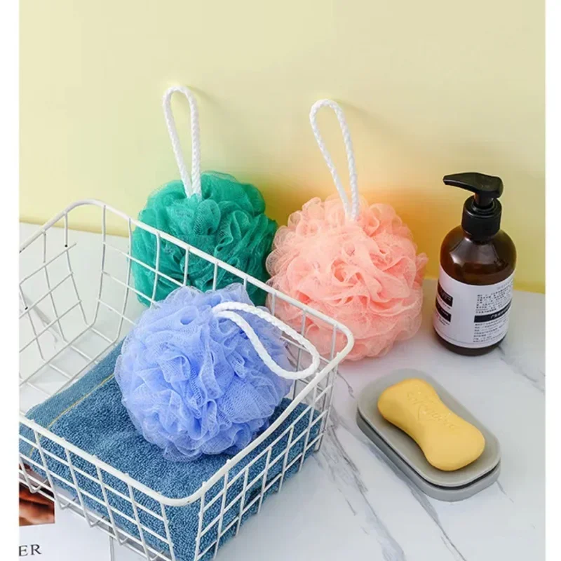 Loofah Bath Ball Mesh Sponge Milk Shower Accessories Bathroom Supplies Bath Flower Super Soft Body Cleaning Mesh Brush