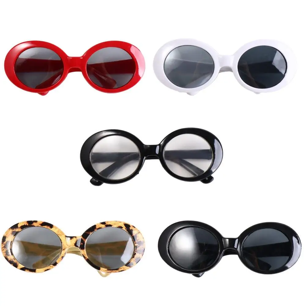 Photo Props Dress Up Doll Glasses Round Frame Fashion Pet Sunglasses Plastic Toys Decoration Dolls Eyeglasses For Blythe